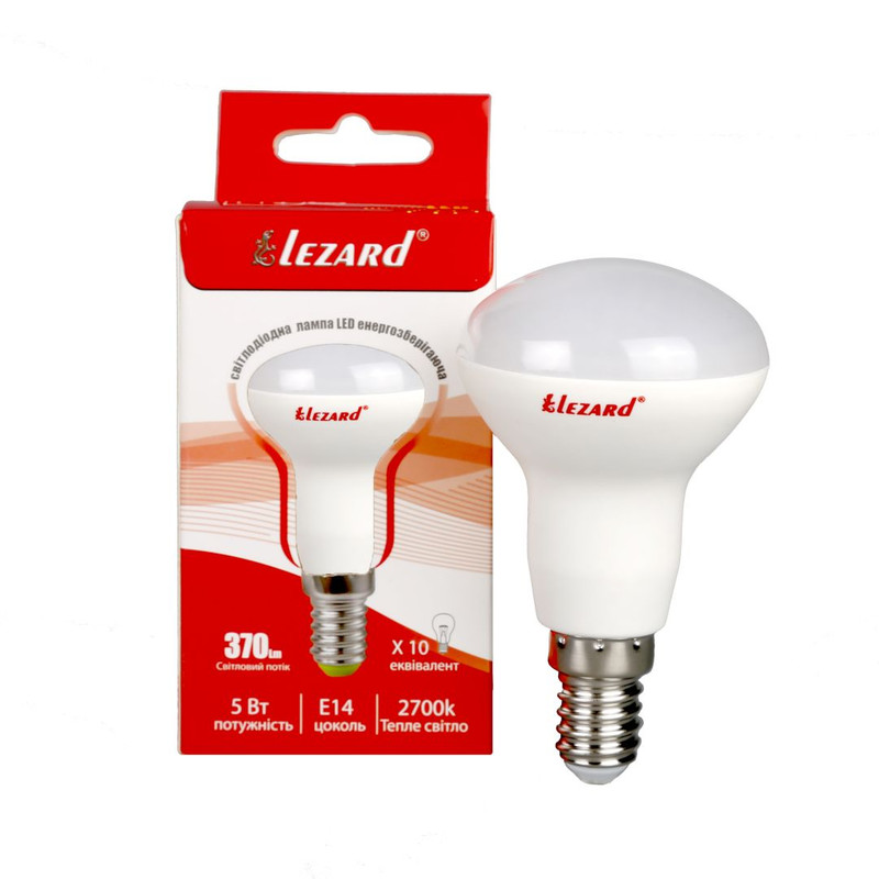 Лампа світлодіодна Lezard LED REFLECTOR 5Вт, E14, 370K (427-R50-1405)